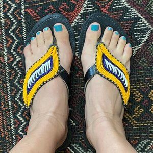 Stylish Kenyan beaded sandals